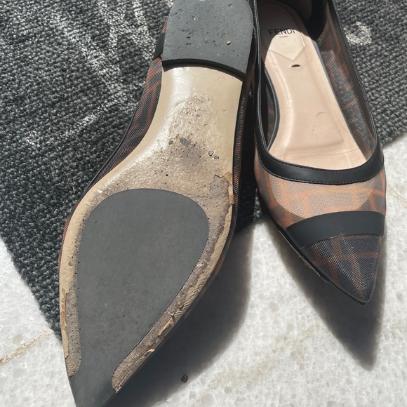 Fendi mesh ballet flats